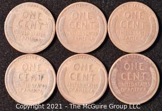 Numismatic: U.S. Coins: (6) Wheat Cents