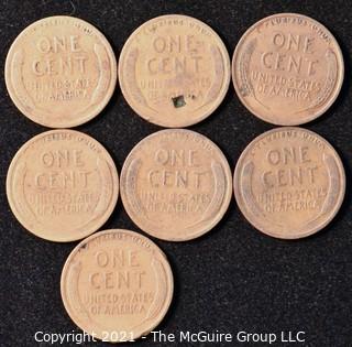 Numismatic: U.S. Coins: (7) Wheat Cents