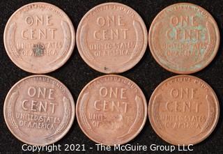 Numismatic: U.S. Coins: (6) Wheat Cents