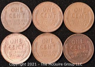 Numismatic: U.S. Coins: (6) Lincoln Wheat Cents 