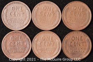 Numismatic: U.S. Coins: (6) Lincoln Wheat Cents 