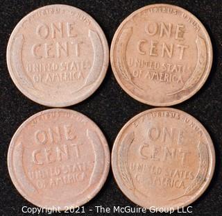 Numismatic: U.S. Coins: (4) Lincoln Wheat Cents 