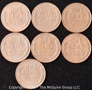 Numismatic: U.S. Coins: (7) Lincoln Wheat Cents