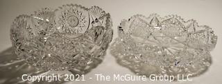 Two (2) Cut Crystal Plates 