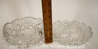 Two (2) Cut Crystal Plates 