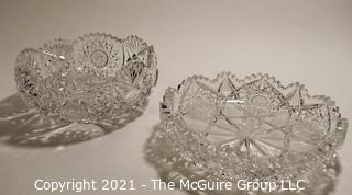 Two (2) Cut Crystal Plates 