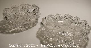 Two (2) Cut Crystal Plates 