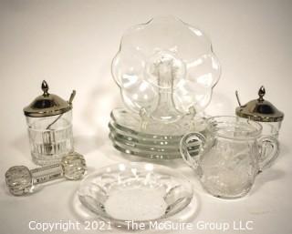 Group of Vintage Glass Serving Pieces. 