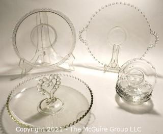 Vintage Hobnail Glass Serving Pieces