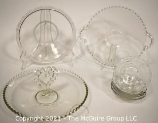 Vintage Hobnail Glass Serving Pieces