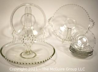 Vintage Hobnail Glass Serving Pieces