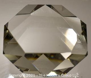 Faceted Clear Crystal Paperweight