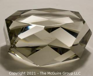 Faceted Clear Crystal Paperweight