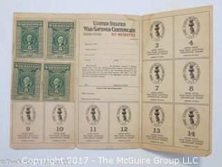 (4) 1918 Series U.S. Government $5 War Savings Stamps 