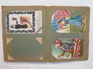 Vintage Post Card Album with approx. 60 cards 