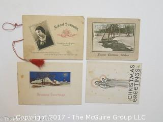 Vintage Post Card Album with approx. 60 cards 