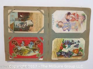 Vintage Post Card Album with approx. 60 cards 