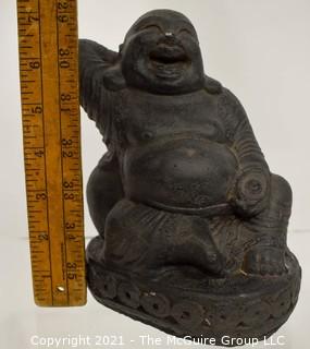 Vintage Stone Buddah. Measures 7" tall.