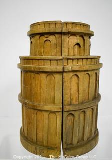 Hand Carved Wooden Tower of Pisa Book Ends. 