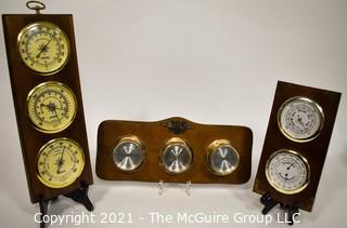 (3) Wall Barometers 