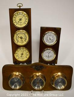 (3) Wall Barometers 