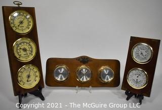 (3) Wall Barometers 