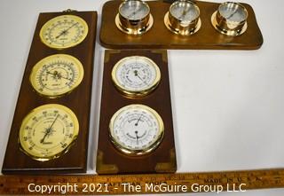 (3) Wall Barometers 