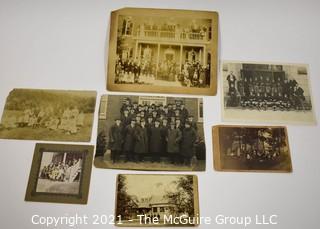 Collection of Vintage Black & White Photographs with Family and Fraternal Gatherings. 