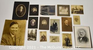 Group of Vintage Black and White Portraits and Photos of Dashing Men.  Includes some cabinet cards. 