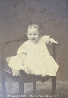 Group of Black and White Sepia Cabinet Cards and Photographs of Children.