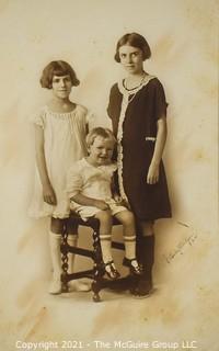 Group of Black and White Sepia Cabinet Cards and Photographs of Children.