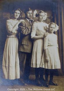 Group of Vintage Black & White Photos of Happy Families and Campers.  Includes Airstream Camper. 