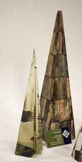 Four (4) Obelisk Decorative Items 