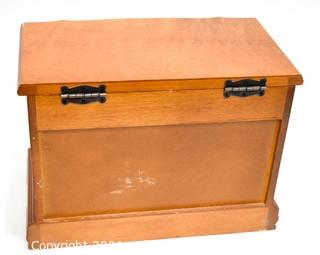 4 Drawer Wooden Jewelry Box with Cherry Veneer Top   