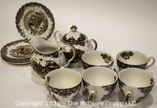 (12) Pieces of Johnson Bros. Ironstone Transferware