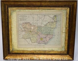 Three (3) Antique Framed Maps of Ireland, England and Suffolk County.  