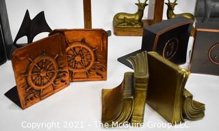 (6) Pairs of Vintage Metal Bookends. 