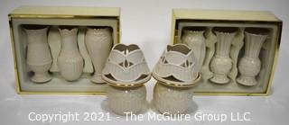 Group of Lenox Porcelain Decorative Items.  Includes Two (2) New In The Box Set of Vases. 