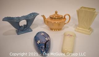 Group of Vintage Pottery & Porcelain Decorative Items.  Includes Abingdon and Lusterware.