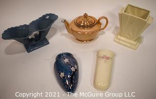 Group of Vintage Pottery & Porcelain Decorative Items.  Includes Abingdon and Lusterware.