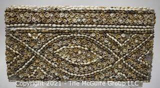 Vintage Hand Crafted Sea Shell Encrusted Trinket Box.  Measures 8" x 16" x 6"T