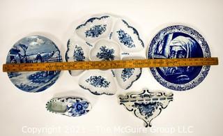 Collection of Blue and White China including Delft