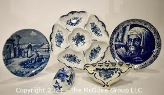 Collection of Blue and White China including Delft