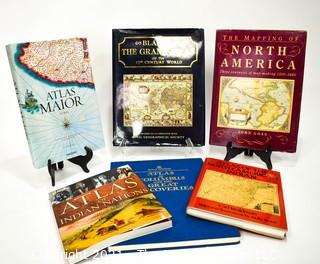 Collection of Various Hard Cover Book Atlases 