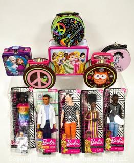 NIB Barbie Dolls and Lunch Boxes