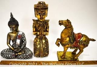 Three (3) Contemporary Decorative Asian Statues.