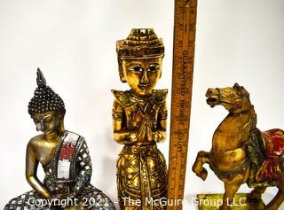 Three (3) Contemporary Decorative Asian Statues.