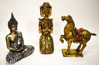 Three (3) Contemporary Decorative Asian Statues.