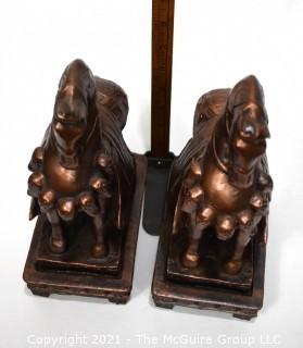 Pair of Metal Horse Bookends