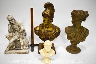 Four (4) Classical Bust Figures